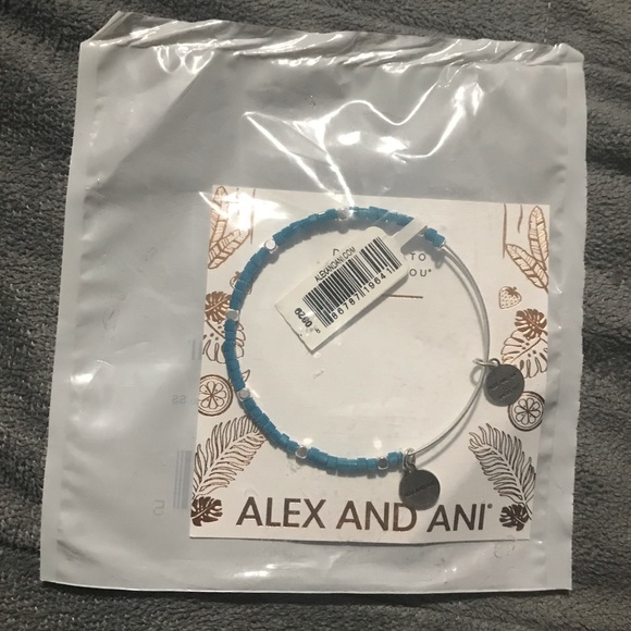 Alex and Ani Gaiety Beaded Bangle, Cobalt Blue - Picture 3 of 4